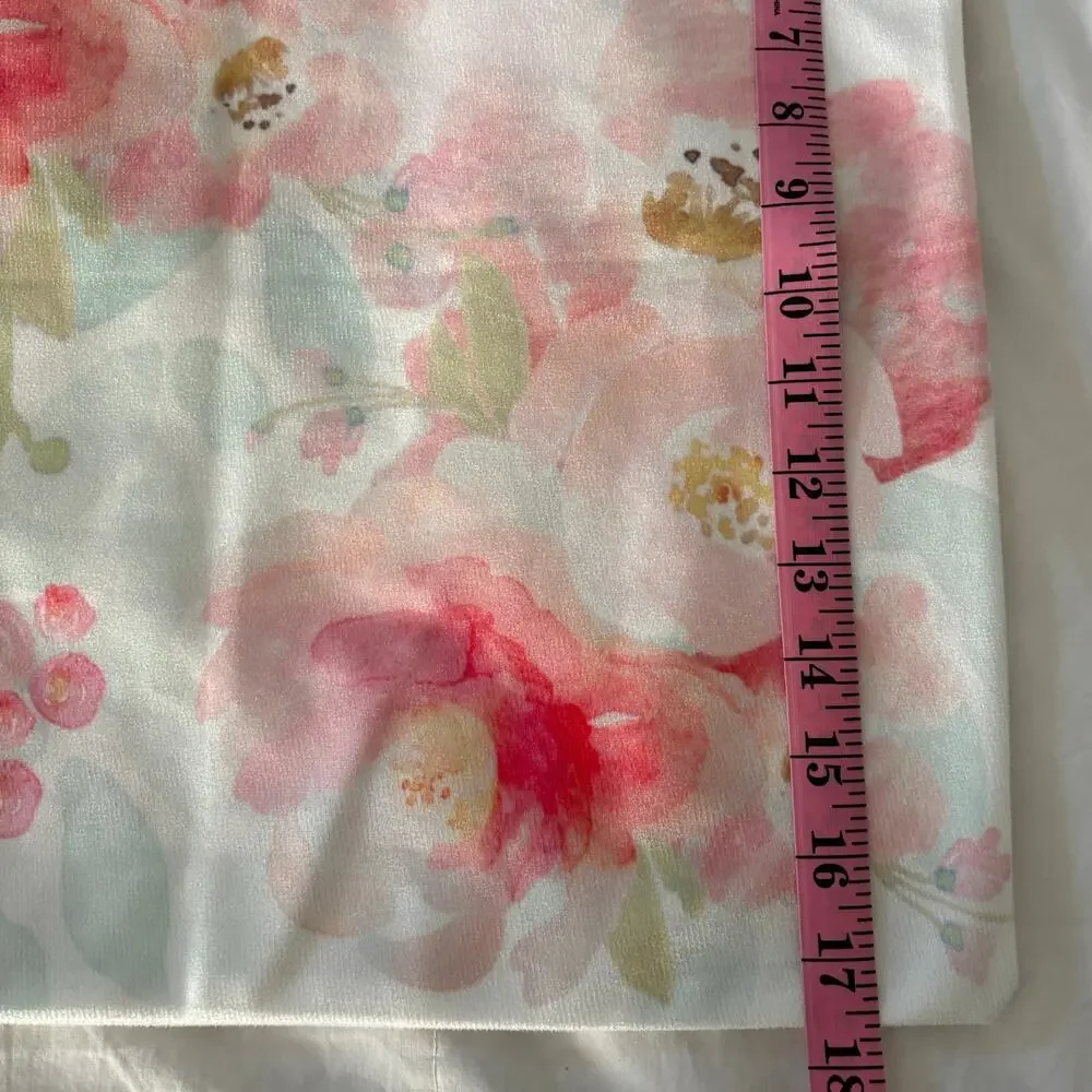 EMVENCY Accent Pillow Cover Peonies Watercolor Pink Floral SzOS Zippered Square